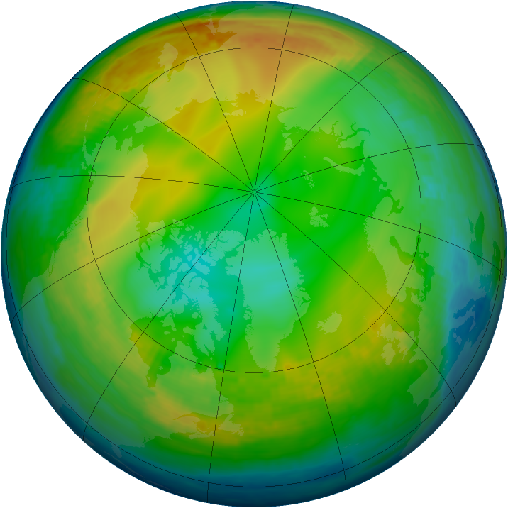 Arctic ozone map for 09 December 2000